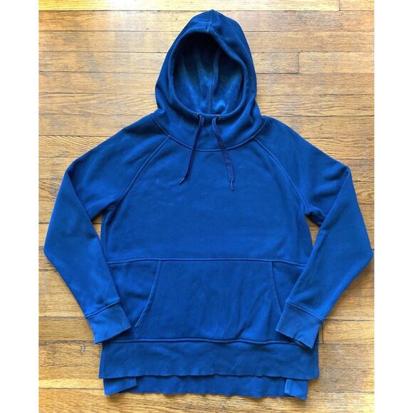 ATHLETA Blue Plush Lined Hoodie w/Tech Pocket sz Medium - Picture 1 of 12